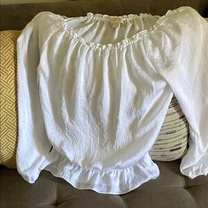 Michael Kors White Off-Shoulder Blouse